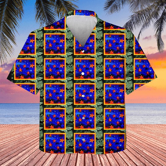 Bright Colored Orange Stars. Buy Now Kids Hawaiians