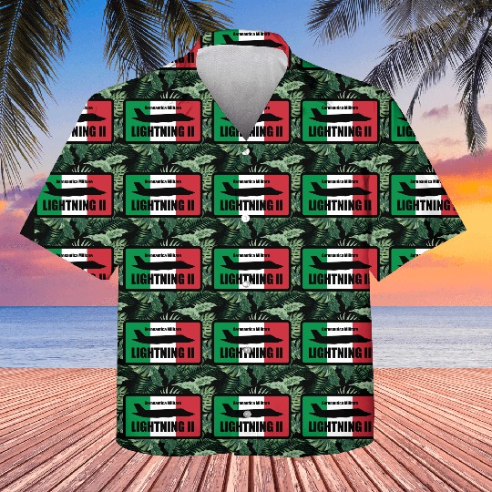 Italian F35 Lightning Small logo trending Kids Hawaiians