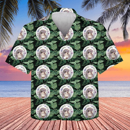 Cute Hedgehog Flower Crown Floral Animal Lovers Kids Hawaiians