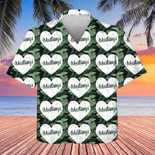 Mustangs School Sports Fan Team Spirit Mascot He Kids Hawaiians