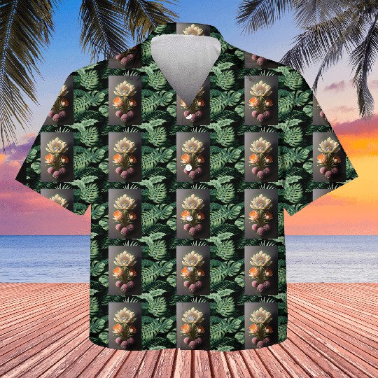 a painting of a flower on a gray background 1 Kids Hawaiians