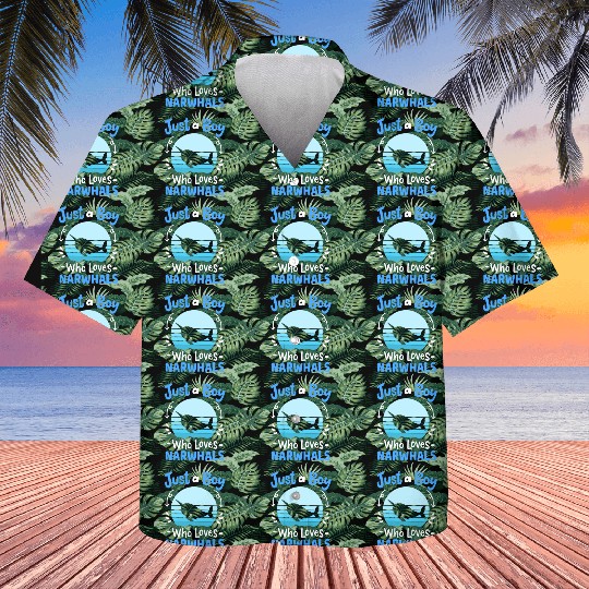Narwhals Whales Narwhal Lover Retro Kids Hawaiians