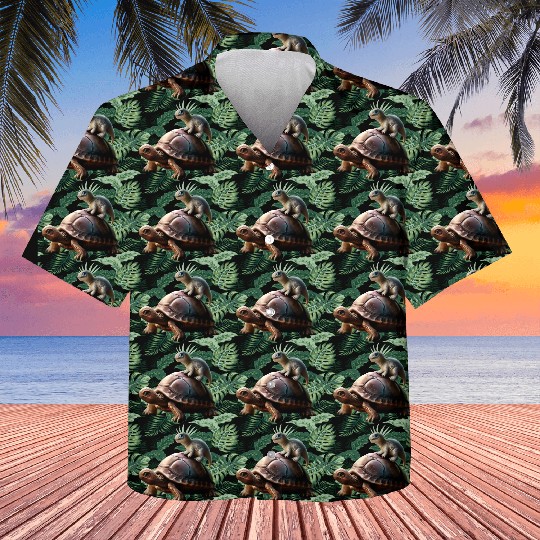 dinosaur on turtle Kids Hawaiians