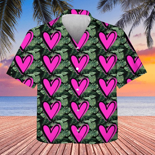 Pink Heart nature Kids Hawaiians