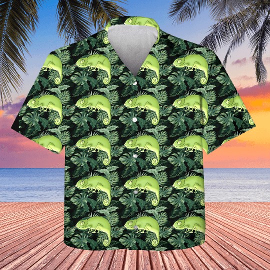 Green Chameleon Kids Hawaiians