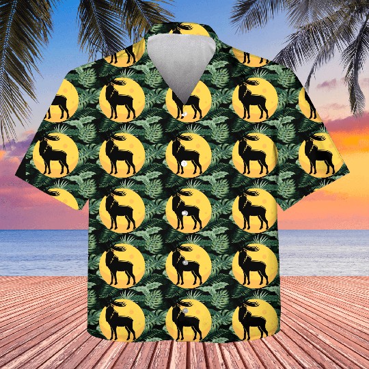 moose elk deer in the moon light Kids Hawaiians