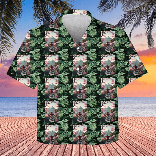 Asia Landscape Serene Mount Fuji Kids Hawaiians