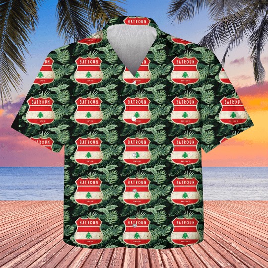 Batroun Lebanon coat of arms flags design Kids Hawaiians