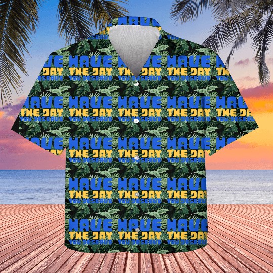 Have The Day You Deserve, blue and yellow, motivat Kids Hawaiians