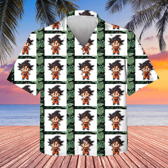 Goku Sticker Happy Bold Colors art toy style Kids Hawaiians