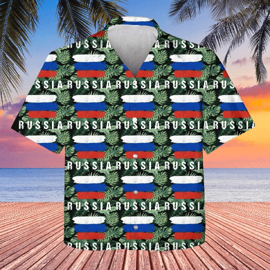 Painted Russia Flag Russian Flag Fan Kids Hawaiians