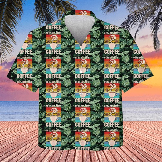 Okay, but First Coffee Retro Kids Hawaiians