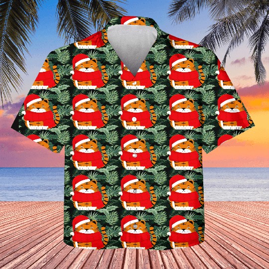 Cute Winter Tiger Cub Kids Hawaiians