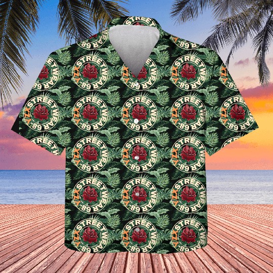 Streetwear red rose Kids Hawaiians