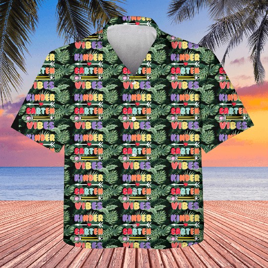 Kindergarten Vibes Back To School Kids Hawaiians
