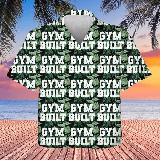 Gym Built White Typography Kids Hawaiians