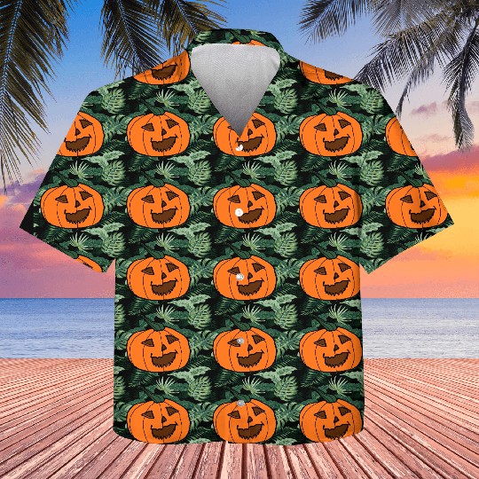 Halloween Pumpkin Jack o lantern 1 Kids Hawaiians