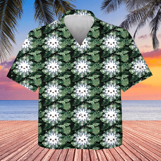Cute Funny Snowflake Snow Winter Kawaii Gift Kids Hawaiians
