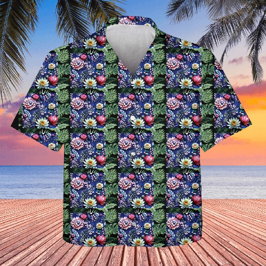 Midnight Floralscape Kids Hawaiians