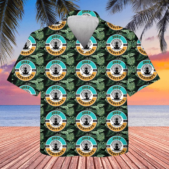Sustainably Sourced Womens Teal Meditate Apparel Kids Hawaiians