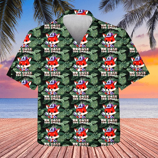 Pixel Fox Detective: Retro Mystery Art Kids Hawaiians