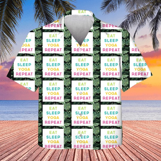 Eat Sleep Yoga Repeat Meditation Exercise Quote Kids Hawaiians