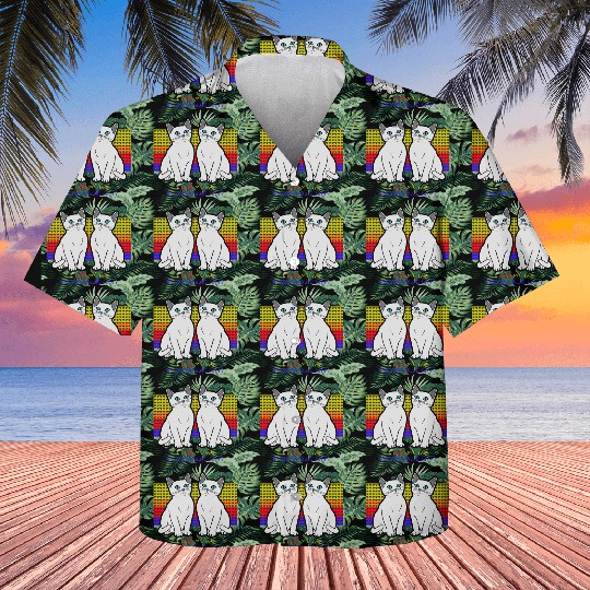 I Love My Two Russian Blue Cats Kids Hawaiians