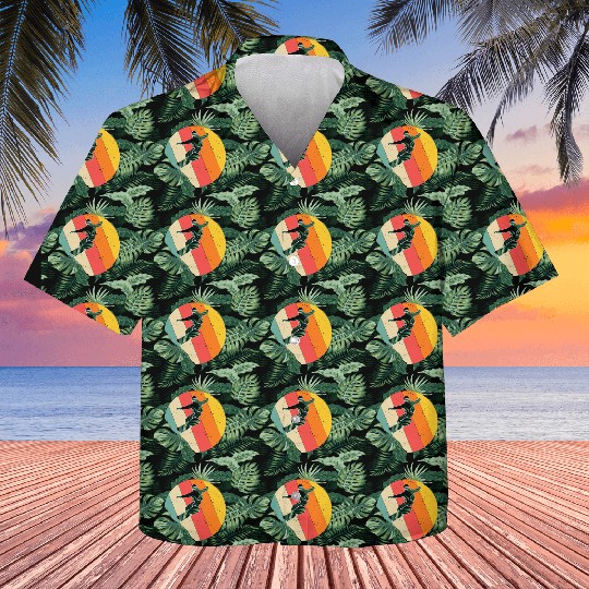 Vintage Sunset Snowboarding Gift For Snowboarders Kids Hawaiians