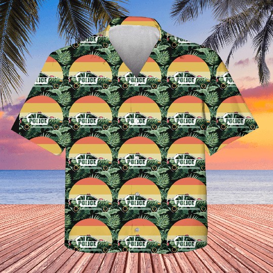 Police Car Patrolman Gift Kids Hawaiians