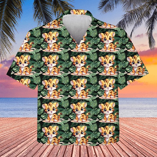 Cute Little Tiger Kids Hawaiians