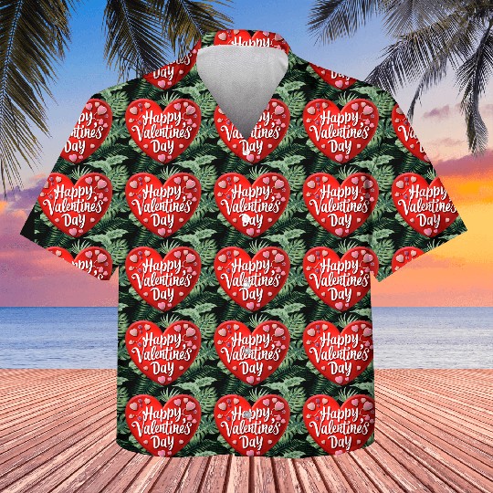 Happy Valentines Day - Lovely Hearts Kids Hawaiians