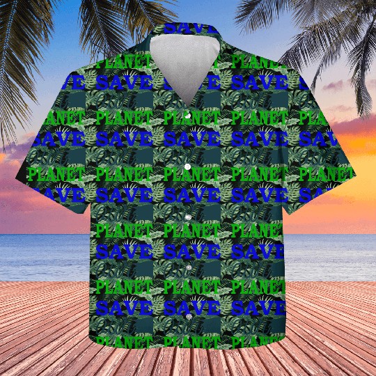 Save Our Planet Earth Print Kids Hawaiians