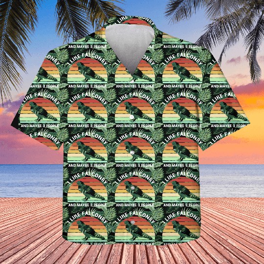 Retro I Like Falconry And Maybe Three People Kids Hawaiians