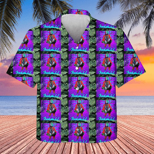 Urban Punk Aesthetic Neon Art with Bold Colors Kids Hawaiians