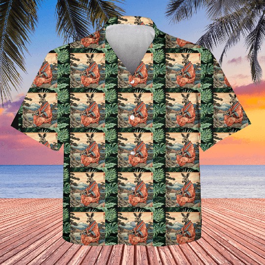Retro Kangaroo Prank Design Kids Hawaiians