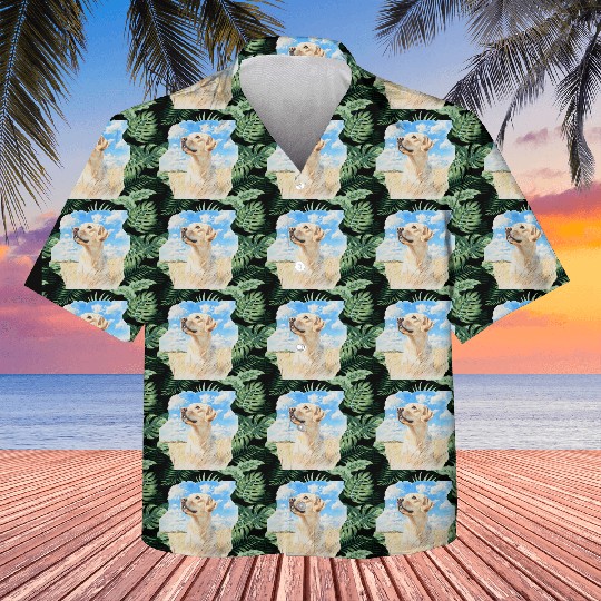 Nature Labrador Retriever Field Art Lab Watercolor Kids Hawaiians