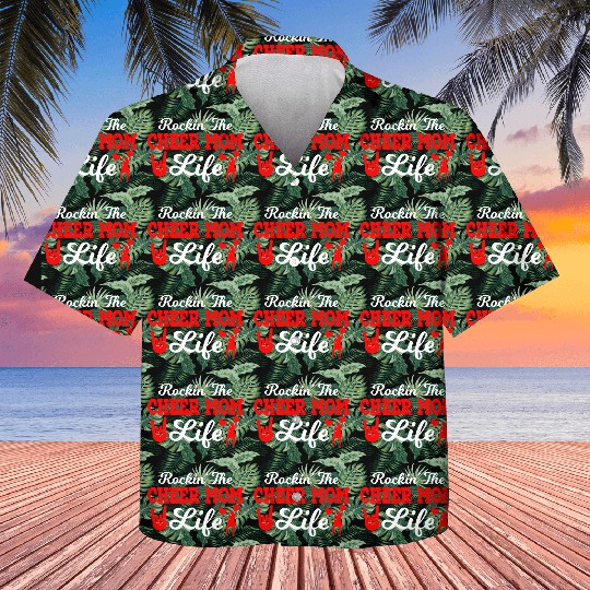 Rockin Cheer Mom Life Cheerleading Mother's Day Kids Hawaiians