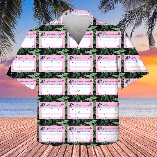 Timetable for Kids - Pony Flowers pink - French Kids Hawaiians