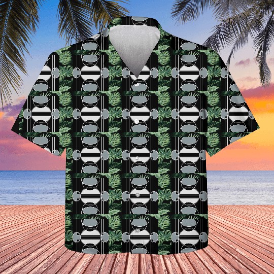 Black and grey geometric design Kids Hawaiians