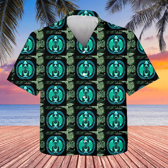 Abstract blue and green design Kids Hawaiians