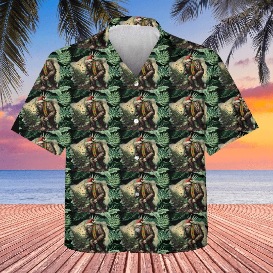 Holiday Bigfoot Believes in Santa Claus Kids Hawaiians