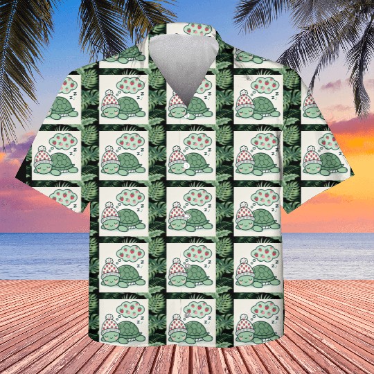 Dreamy Turtle Snooze strawberries Kids Hawaiians