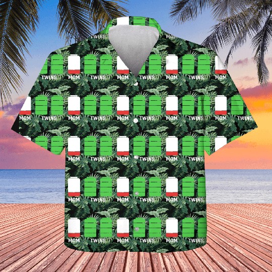 Funny Birthday Mama Twin Mom Low Battery Kids Hawaiians
