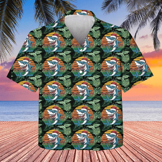 Christmas Shark Kids Hawaiians