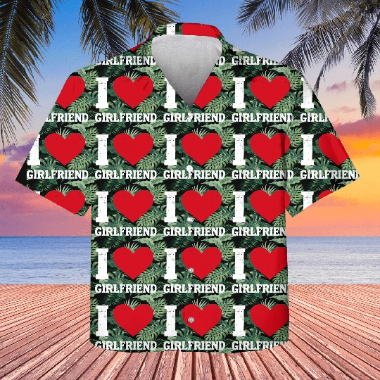 Modern Trendy I Love My Girlfriend Kids Hawaiians