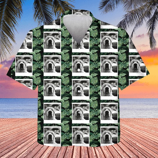 Great Pyrenees Funny Graphic Selfie with UFOs Weir Kids Hawaiians