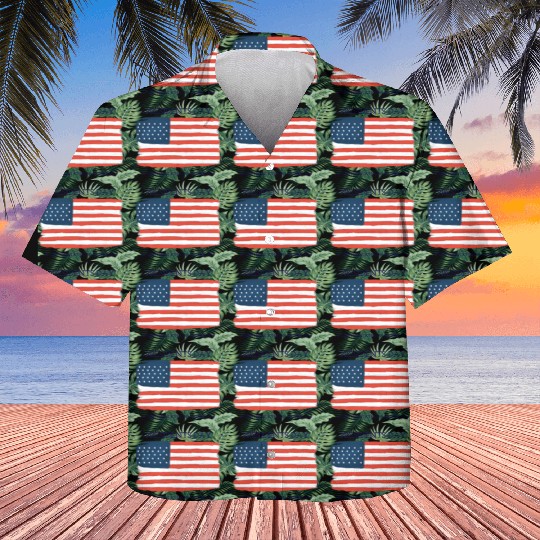 US flag.Presidents Day Kids Hawaiians