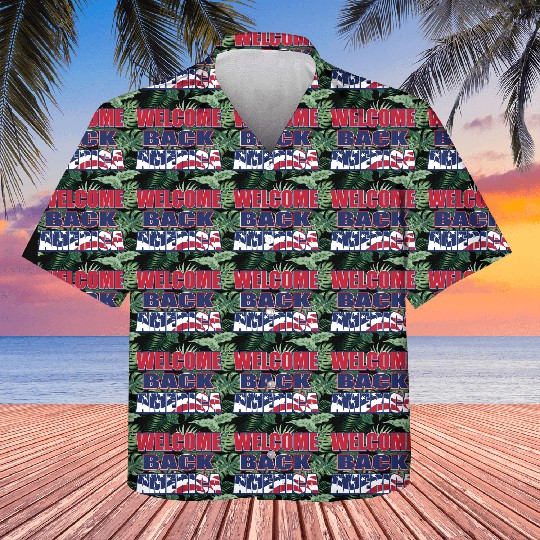 Welcome Back America Patriotic Design Kids Hawaiians