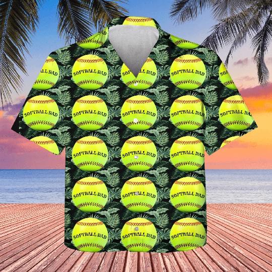 Softball Dad Kids Hawaiians