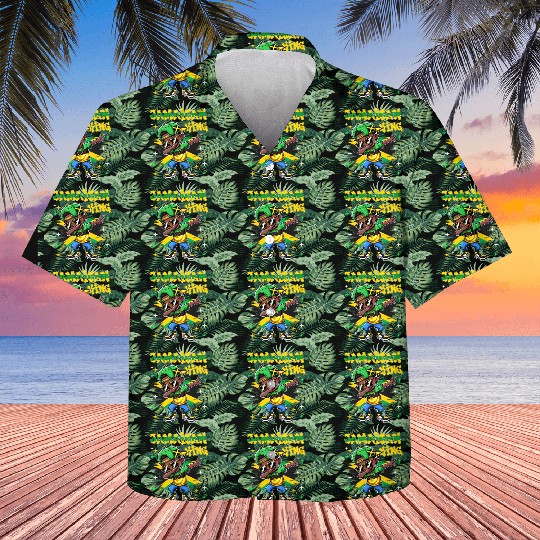 Jamaican King dabbing Jamaica Flag Pride for Kids Kids Hawaiians